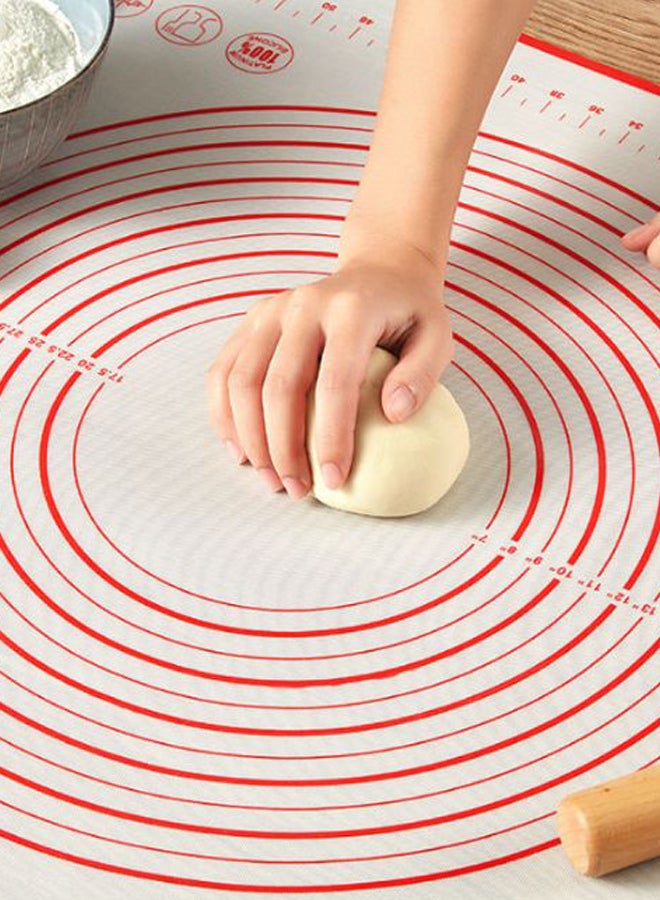 Anti-Slip Baking Mat Red/White 50 x 70centimeter - Image 2
