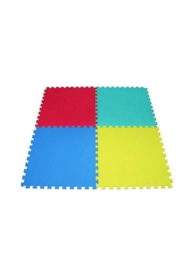 Multicolor Interlocking Foam Floor Tiles Set - 4 Pieces - Image 1