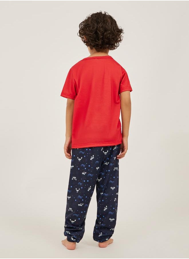 Styli Styli Printed Short Sleeve T-Shirt and Jogger Pyjama Set  - Image 4