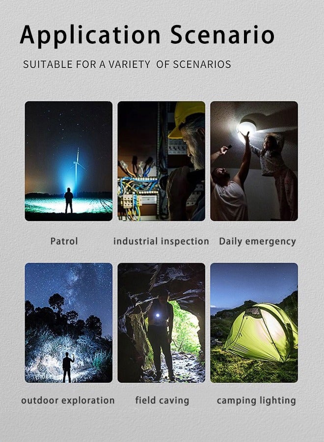 مصباح يدوي LED مع مشبك، ضوء صغير على شكل قلم، ضوء فلاش متعدد الوظائف بألوان الأحمر والأزرق، مصباح محمول جيب للاستخدام اليومي، للمشي في الطبيعة، والتخييم، والتنزه - Image 4