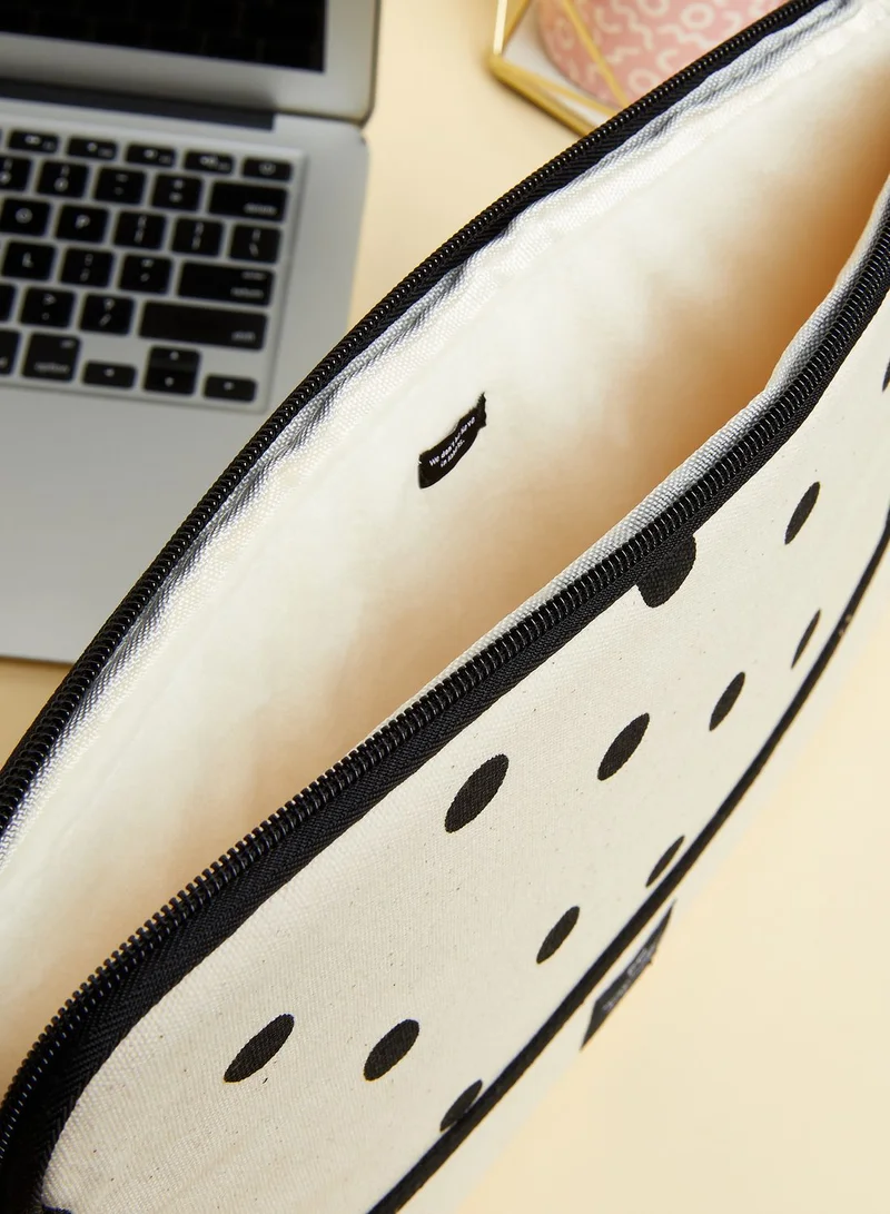 Typo 13" Polka Dot Canvas Laptop Case