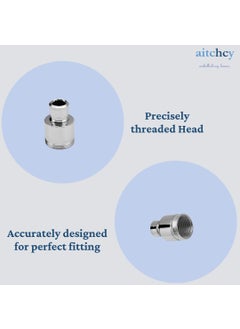 aitchcy Aitchcy Brass Washing Machine Tap Nipple Adapter Connector Bib Tap to Nozzle Tap Converter Nozzle Adapter for connecting Inlet pipe of Washing Machine to Tap Pack of 2  - Image 4