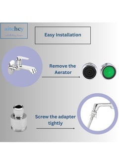 aitchcy Aitchcy Brass Washing Machine Tap Nipple Adapter Connector Bib Tap to Nozzle Tap Converter Nozzle Adapter for connecting Inlet pipe of Washing Machine to Tap Pack of 2  - Image 3