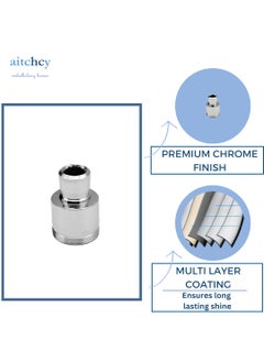 aitchcy Aitchcy Brass Washing Machine Tap Nipple Adapter Connector Bib Tap to Nozzle Tap Converter Nozzle Adapter for connecting Inlet pipe of Washing Machine to Tap Pack of 2  - Image 5