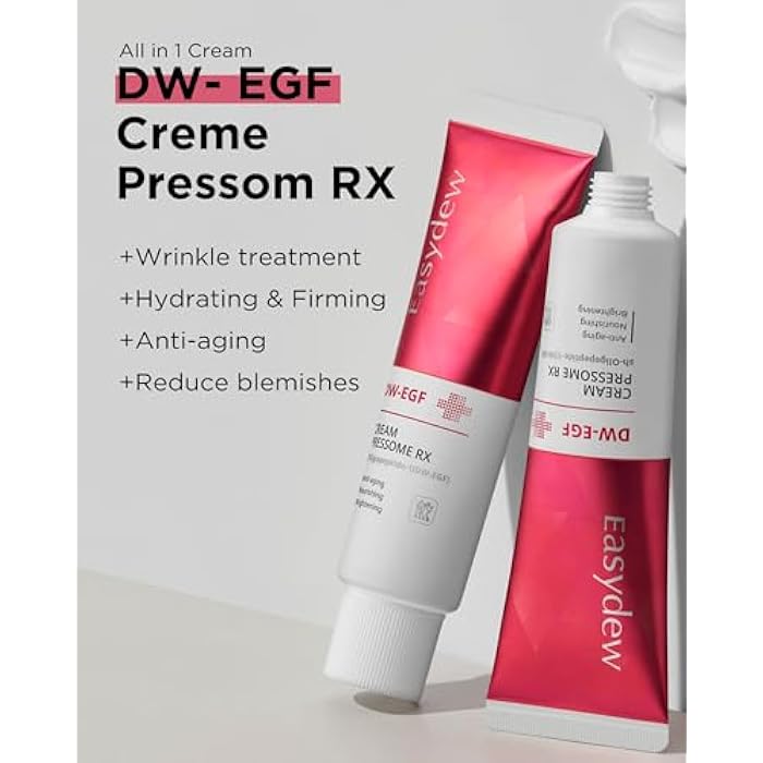 Easydew DW-EGF Pressome Cream(50ml).Anti-Aging Moisturizer with DW-EGF, Hyaluronic acid, Collagen, Elastin, ceramide, K beauty, Korea skincare - Image 2
