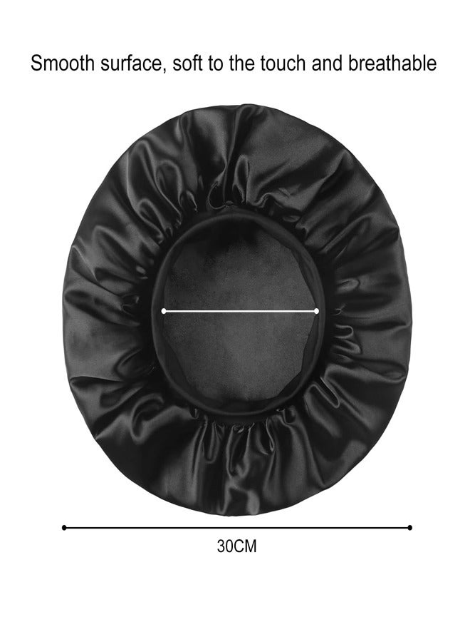 GUSGU 8 Pack Satin Bonnet Silk Hair Bonnet for Sleeping, Hair Sleep Bonnets for Women, Large Wide Soft Band Sleep Cap for Curly Hair Braids - Image 2