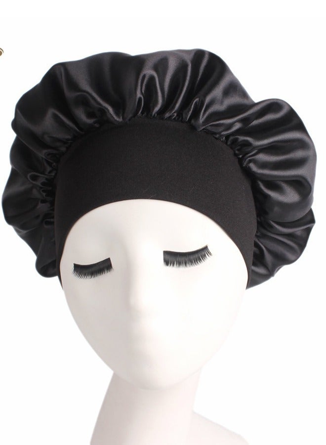 GUSGU 8 Pack Satin Bonnet Silk Hair Bonnet for Sleeping, Hair Sleep Bonnets for Women, Large Wide Soft Band Sleep Cap for Curly Hair Braids - Image 4