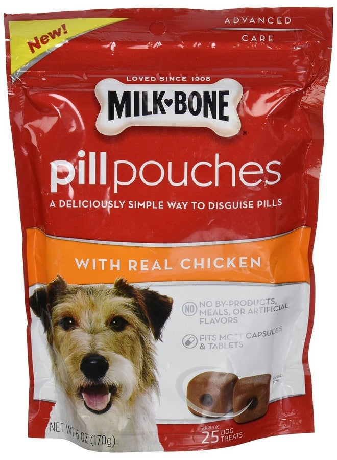 MILK-BONE Milk Bone Pill Pouches With Real Chicken (Aprox. 25 pill pouches per bag)  - Image 1