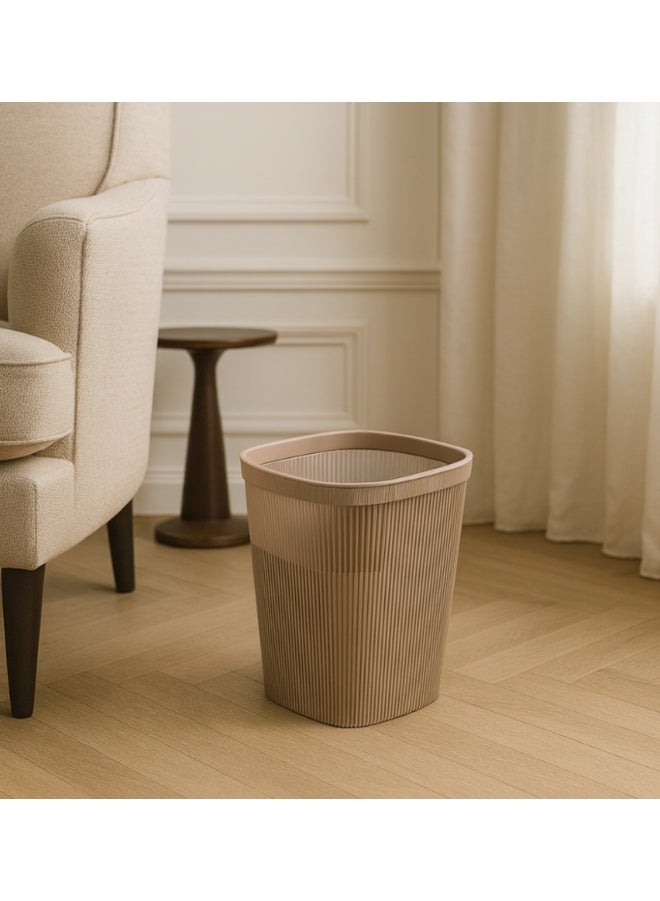 co arma Stylish plastic wastebasket with a versatile design for the bedroom, bathroom, office, 14-liter capacity. - Image 1