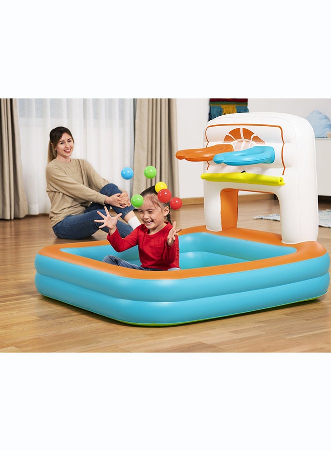 Bestway, 47" x 42" x 33"/ Kick 'N Swish 3-in-1 Multi-Use Ball Pit Inflatable Outdoor Water Play Toy for Kids and Families, Durable Premium Quality Material, Easy Inflate and Deflate Design, Pool Beach Garden Summer Fun Activity, 1.20mx1.07mx84cm - Image 3