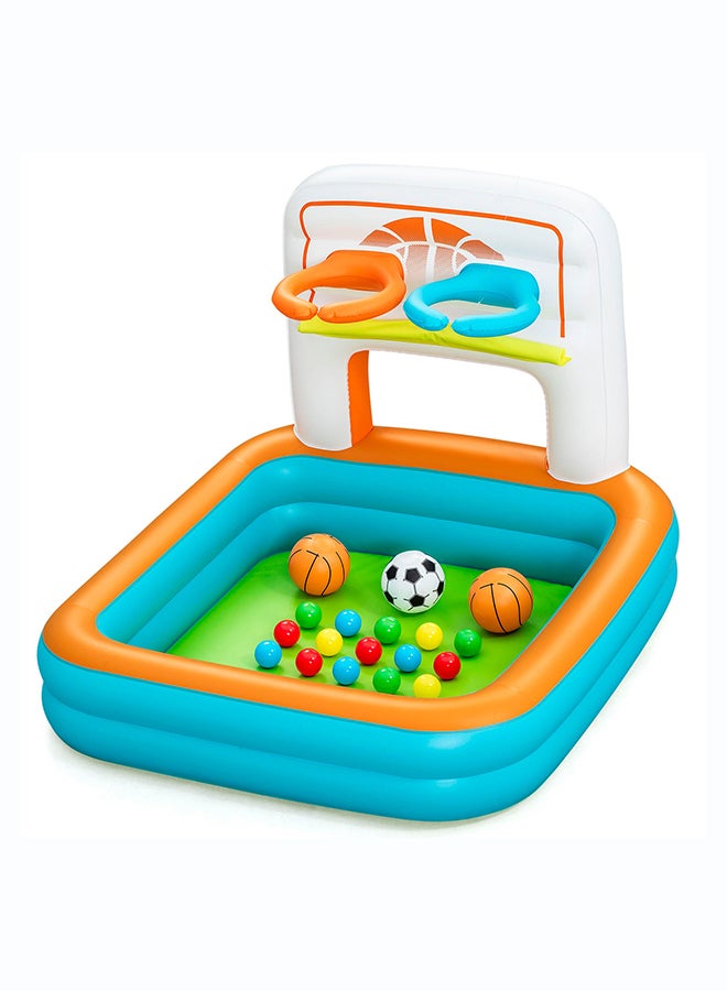 Bestway, 47" x 42" x 33"/ Kick 'N Swish 3-in-1 Multi-Use Ball Pit Inflatable Outdoor Water Play Toy for Kids and Families, Durable Premium Quality Material, Easy Inflate and Deflate Design, Pool Beach Garden Summer Fun Activity, 1.20mx1.07mx84cm - Image 1