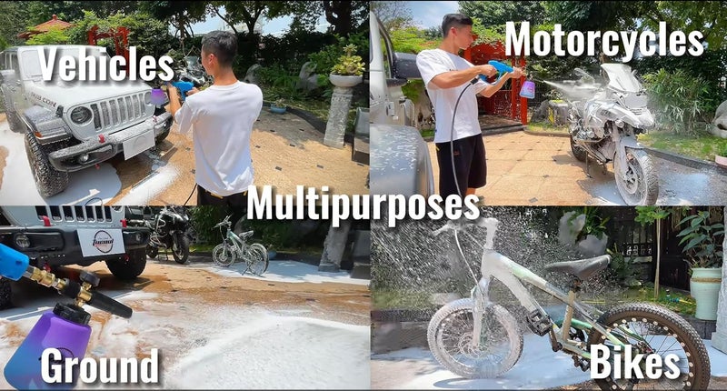 Tucool Racing Adjustable Snow Foam Lance for Pressure Washer with 1/4'' Quick Connector Foam Cannon for Karcher K1700 K1800 K1900 (1/4" Quick Connect White) - Image 5