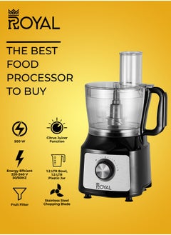 Food Processor, Multi-Functions, 1.2L Bowl,1.5L Blender, Grinder, Chopper, Dough Maker, Citrus Juicer, Slicing And Shredding Blades 500W RA-FP2120 - pzsku/Z47BE0E88B06F40F5262BZ/45/_/1727446395/1d4e333a-0aa9-4048-a0ae-08daedb5d6d9