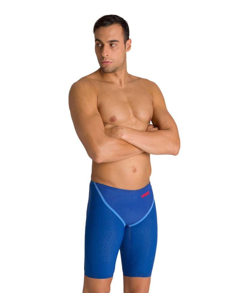ARENA Powerskin Carbon Glide Men's Racing Jammer Athletic Tech Suit Competitive Racing Swimsuit Endurance Swimwear, Tyrrhenian Blue, US Size 32 - Image 1