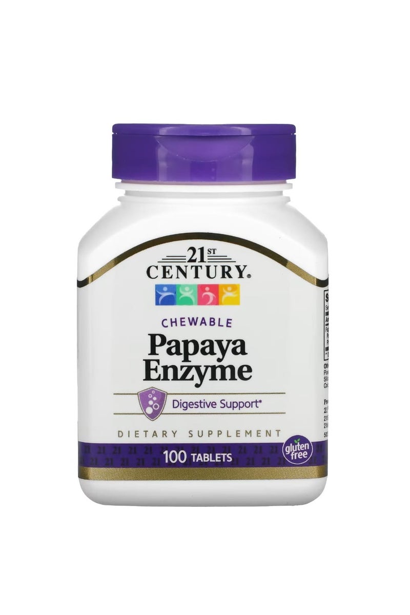 21st Century Papaya Enzyme Chewable Tablets 100 Tablets - Image 1
