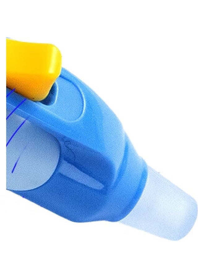 M.G Chenguang (M&G) Stationery Retractable Butterfly Grip Erasable Gel Pen, 0.5Mm Bullet Tip, Crystal Blue, Elementary School Student Posture-Correcting Concave Anti-Slip Signature Pen, 3-Pack Akpk5303 Pink Barrel - Image 1