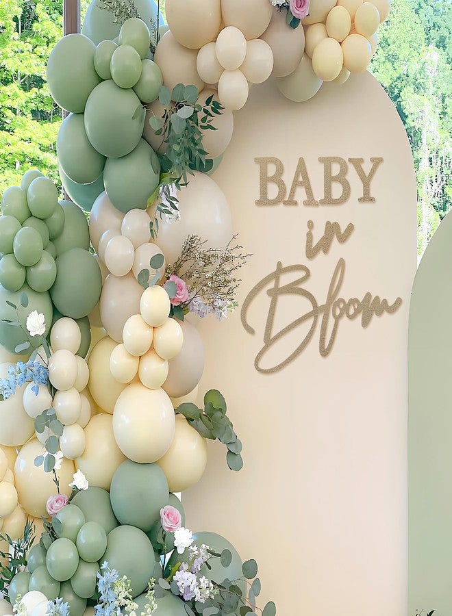 MASTRON Baby in Bloom Sign, 16”x24” Felt Letter Baby Shower Sign Baby in Bloom Party Decor Backdrop for Boy or Girl Baby Shower Gender Reveal 1st Birthday - Gillter Gold - Image 3