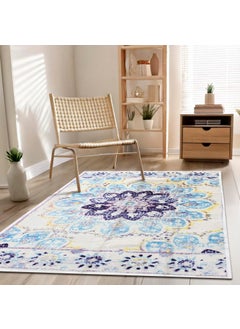 Status Contract Status 3 x 5 Feet Multi Printed Vintage Persian Carpet Rug Runner for Bedroom/Living Area/Home with Anti Slip Backing  - Image 1