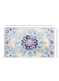 Status Contract Status 3 x 5 Feet Multi Printed Vintage Persian Carpet Rug Runner for Bedroom/Living Area/Home with Anti Slip Backing  - Image 2
