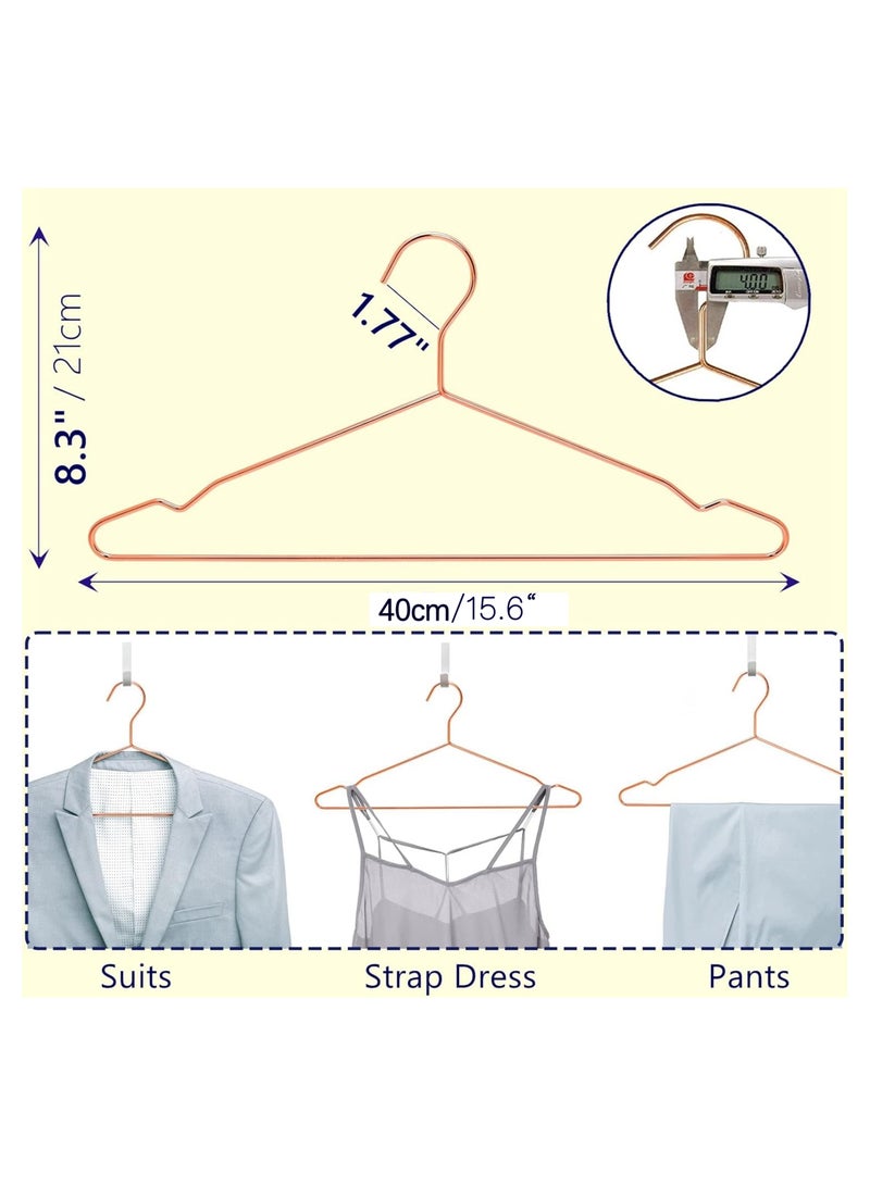 ZAYVA 20-Piece Rose Gold Cloth Hanger Set – 40cm Elegant Design for Dresses & Delicate Fabrics  - Image 2
