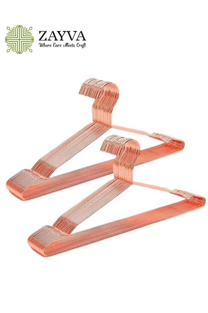 ZAYVA 20-Piece Rose Gold Cloth Hanger Set – 40cm Elegant Design for Dresses & Delicate Fabrics  - Image 1