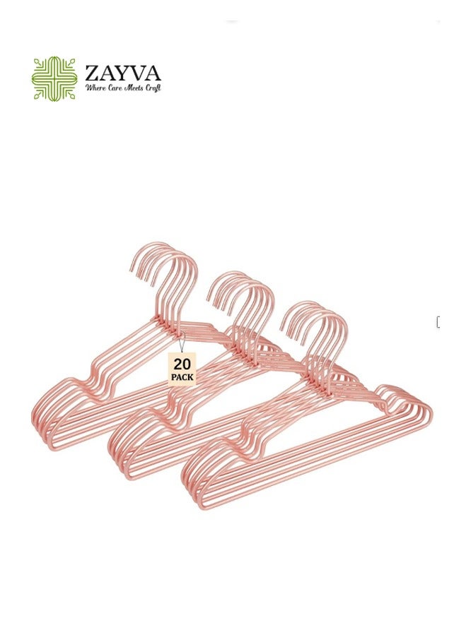 زاڤية 20-Piece Premium Rose Gold Cloth Hanger Set – 40cm Heavy Duty for Suits & Luxury Coats - Image 1