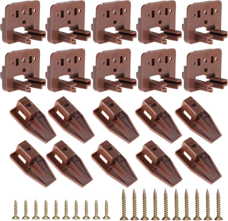 Seweder 10PCS Drawer Slide Track Guide Glide for Center Mount Drawer for Dressers and for Nightstand for Kenlin for Rite-Trak 1 Drawer Systems (Please Check The Size Before Purchasing) - Image 1