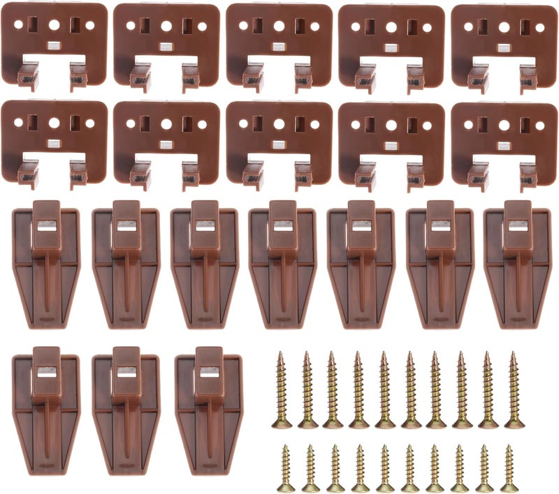Seweder 10PCS Drawer Slide Track Guide Glide for Center Mount Drawer for Dressers and for Nightstand for Kenlin for Rite-Trak 1 Drawer Systems (Please Check The Size Before Purchasing) - Image 2