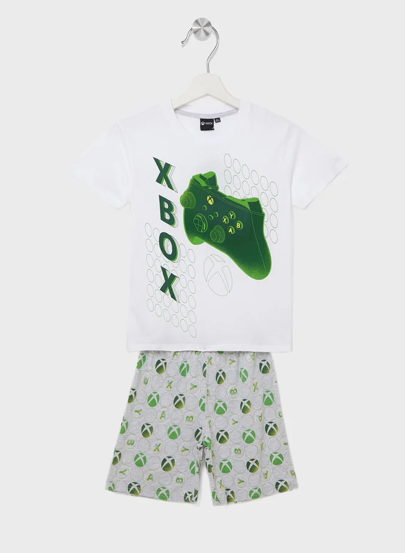XBOX Xbox Boys Printed Short Sleeve Pyjama set