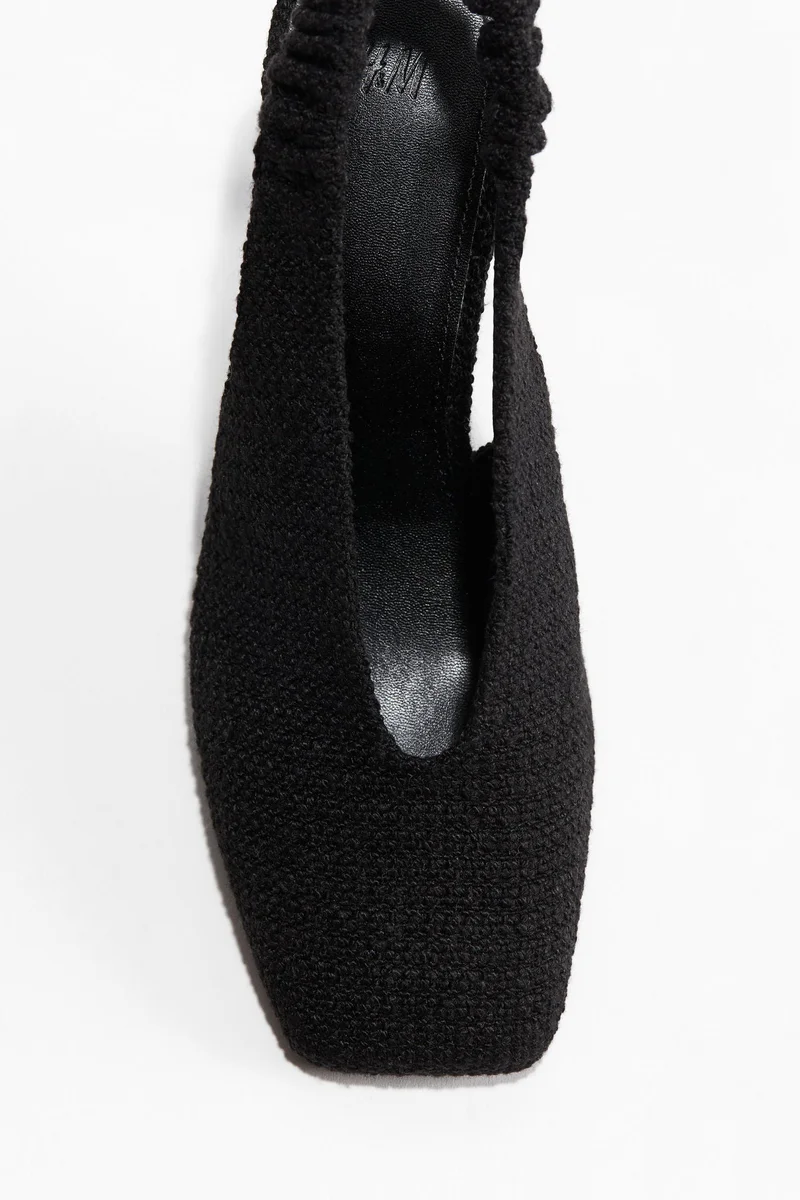 H&M Slingback bouclé court shoes