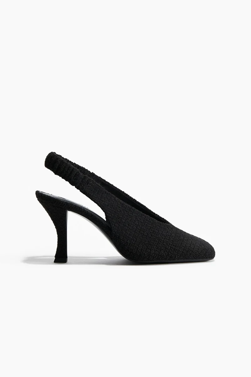 H&M Slingback bouclé court shoes