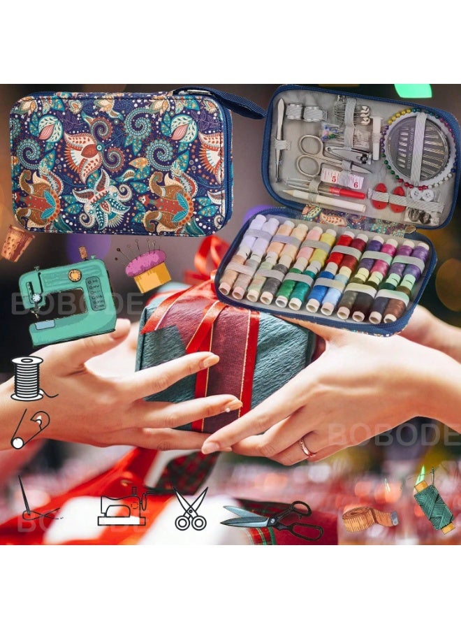Sewing Kit with Floral Carrying Case – Portable Sewing Set - Image 3