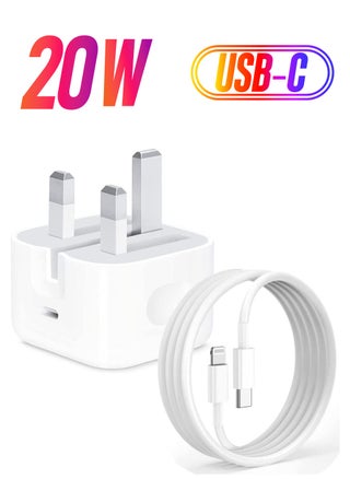 Certified 20W USB C Fast Charger Plug Cable for iPhone 13 12 Pro Max/Mini/11/XS/XR/X/8 Plus/iPad - pzsku/Z47BE96A0F94F708E7113Z/45/_/1738267254/cbb66e00-806d-4c0b-9c1f-cad48da70839