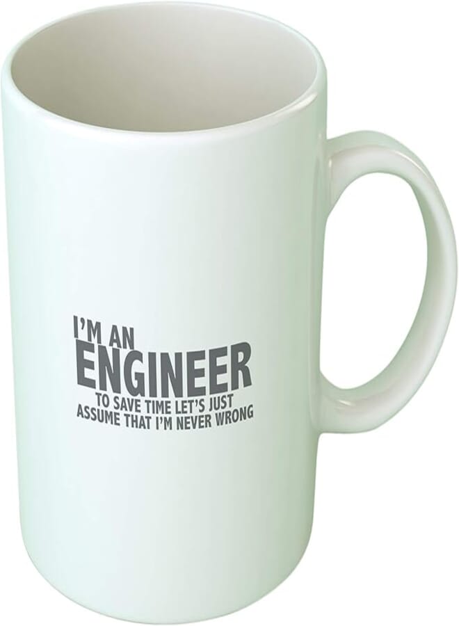 Upteetude Engineer Coffee Mug - White