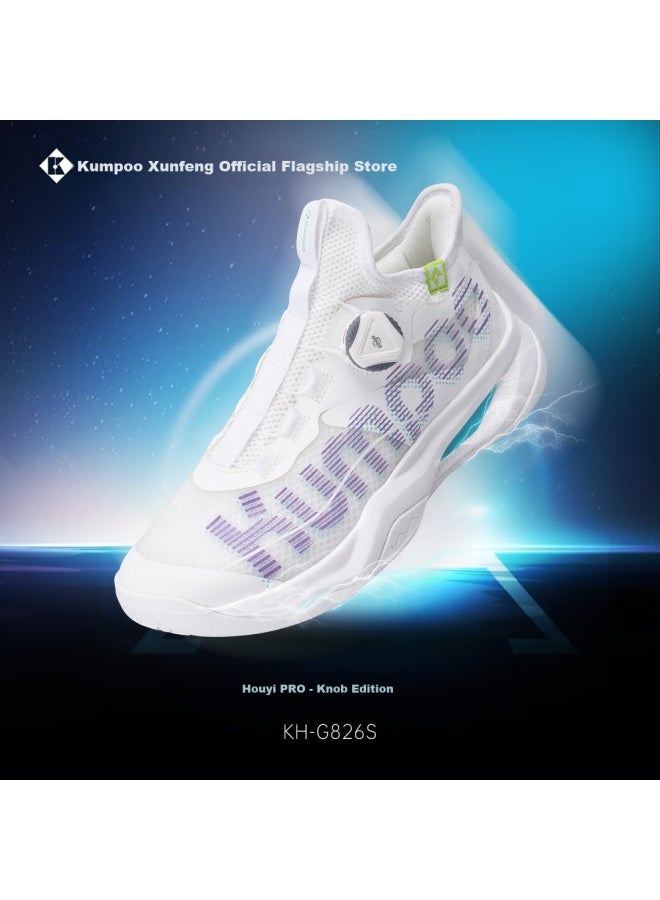 Kumpoo Featherweight Badminton Shoes New Color Breathable Shock Absorption Non-slip Uni Sports Shoes Thick Yi Pro Kh-g826s White Size 41 - Image 1