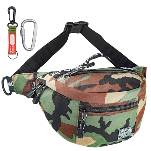 RE ROUGH ENOUGH Rough Enough Tactical Fanny Pack for Men Lightweight Waterproof Waist Bag Crossbody for Dog Walking Hiking Hunting (Camo) - Image 1