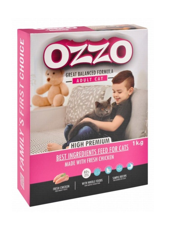 OZZO Dry Food with Chicken for Sensitive Adult Cats 1kg 