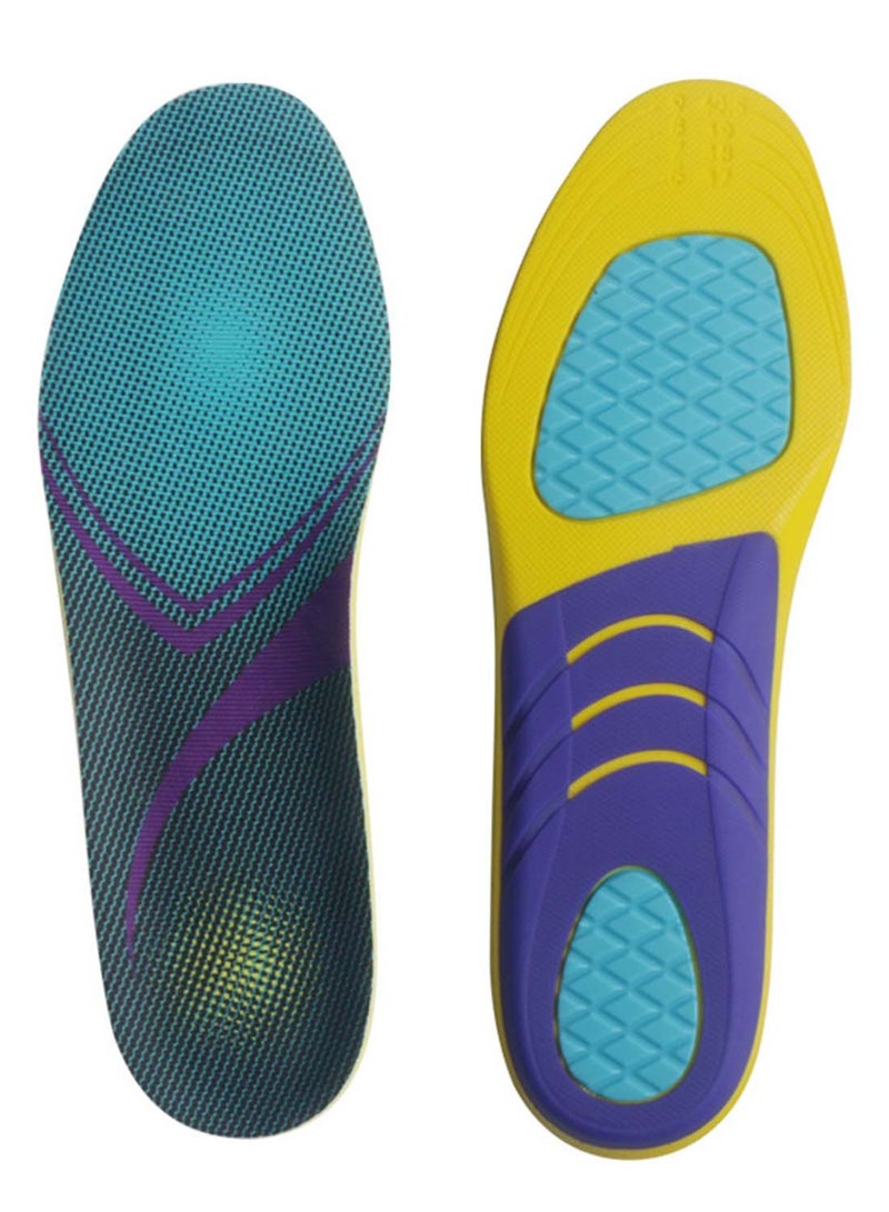 Comfortable Memory Foam Insoles for Athletic Shoes, Breathable Shock Absorption Arch Support for Running and Hiking, High Elastic Design for Sneakers and Boots - Image 1
