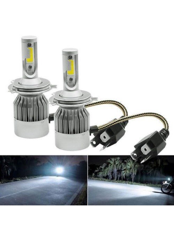 طقم تحويل مصابيح أمامية LED H4 - إضاءة عالية/منخفضة 6000 كلفن - Image 3