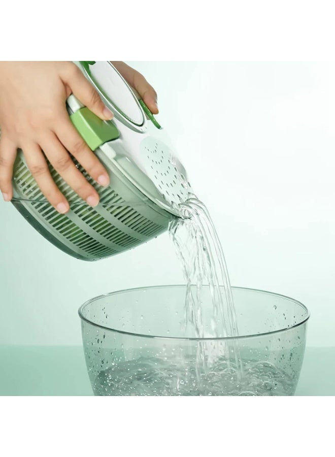 Master Gold 4L Salad Spinner for Drying and Washing Vegetables | Rotating Bowl with Strainer and Handy Lid to Quickly and Easily Dry Lettuce and Leafy Vegetables | Manual Vegetable Dryer - Image 5