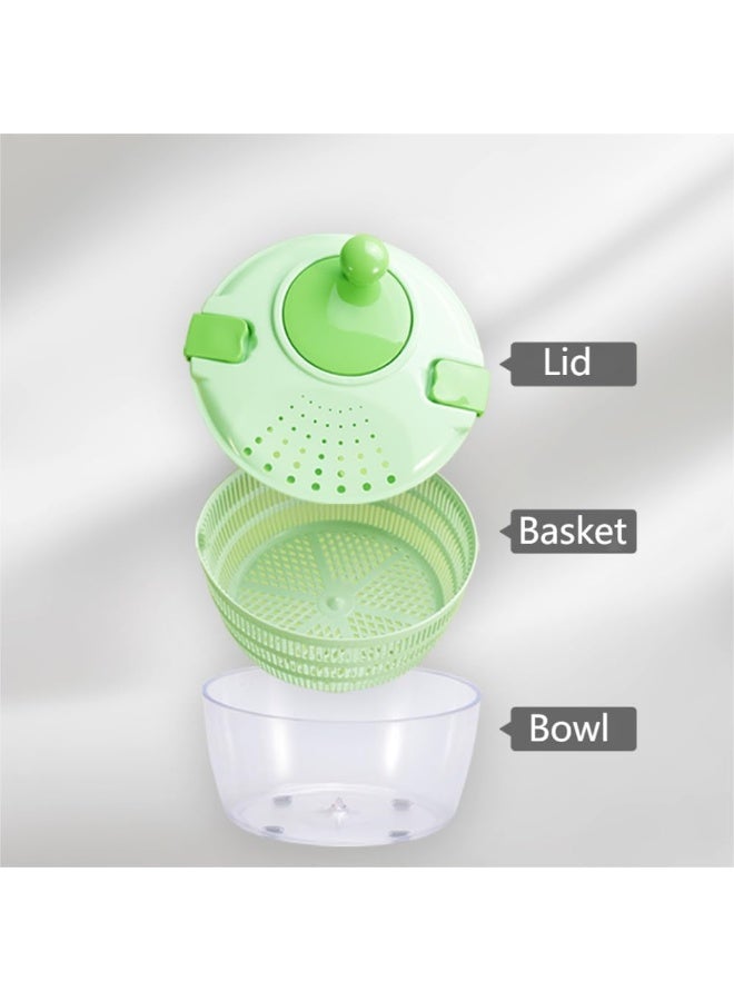 Master Gold 4L Salad Spinner for Drying and Washing Vegetables | Rotating Bowl with Strainer and Handy Lid to Quickly and Easily Dry Lettuce and Leafy Vegetables | Manual Vegetable Dryer - Image 4
