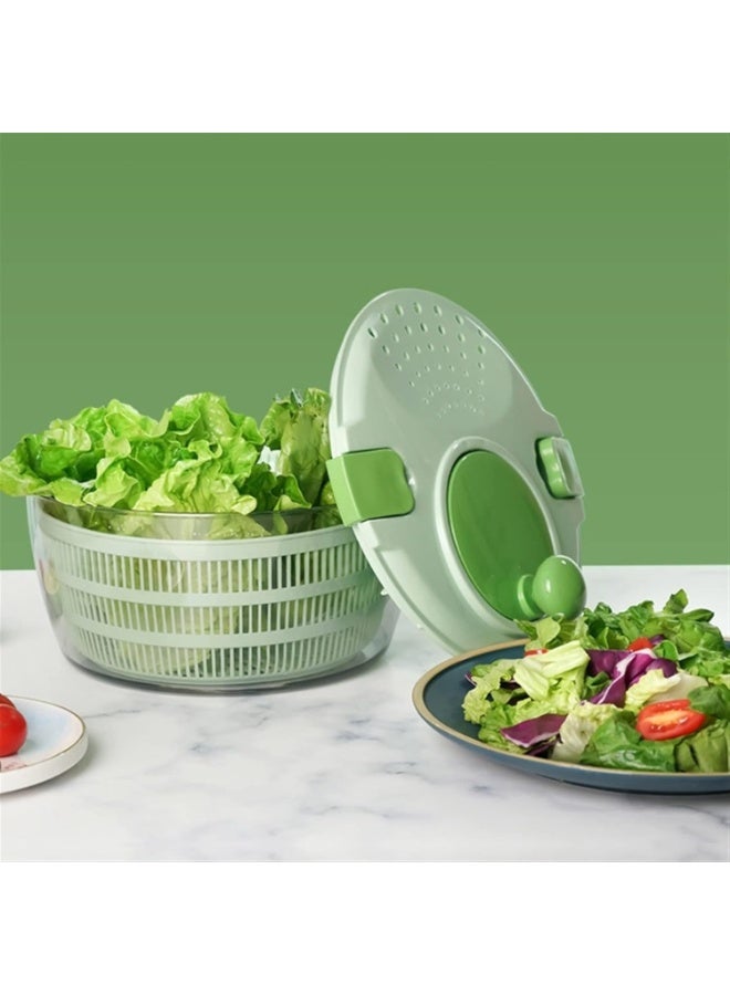 Master Gold 4L Salad Spinner for Drying and Washing Vegetables | Rotating Bowl with Strainer and Handy Lid to Quickly and Easily Dry Lettuce and Leafy Vegetables | Manual Vegetable Dryer - Image 2