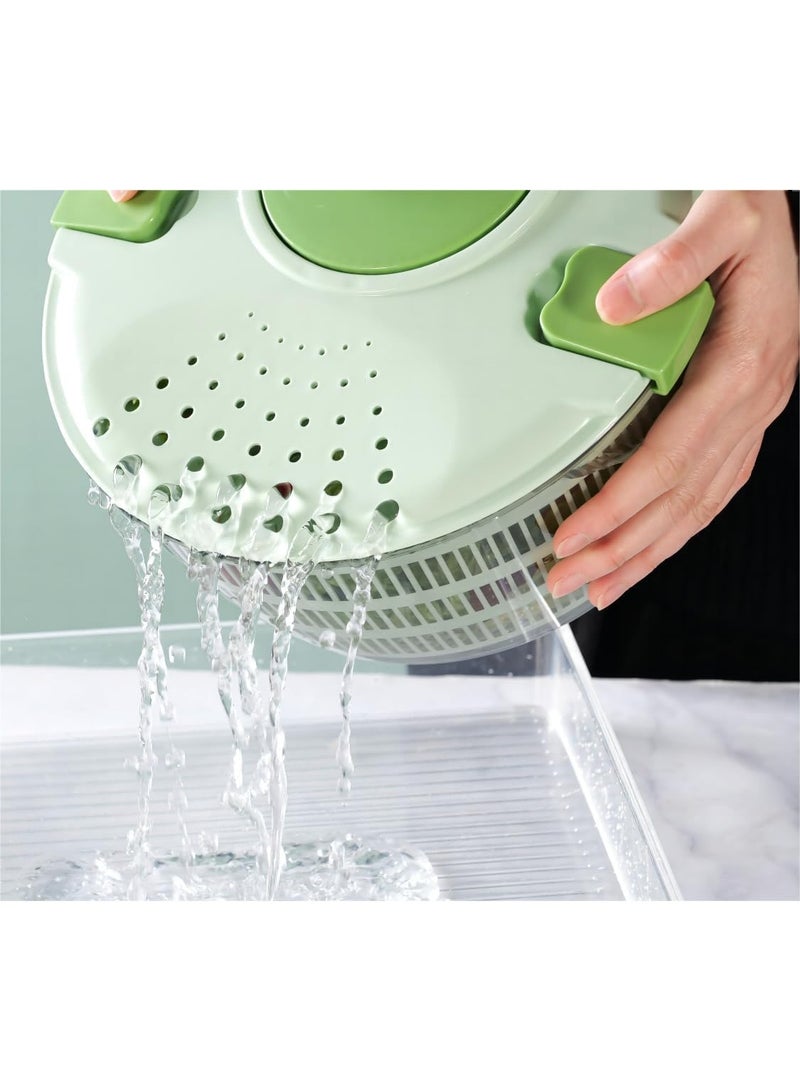 Master Gold 4L Salad Spinner for Drying and Washing Vegetables | Rotating Bowl with Strainer and Handy Lid to Quickly and Easily Dry Lettuce and Leafy Vegetables | Manual Vegetable Dryer - Image 3