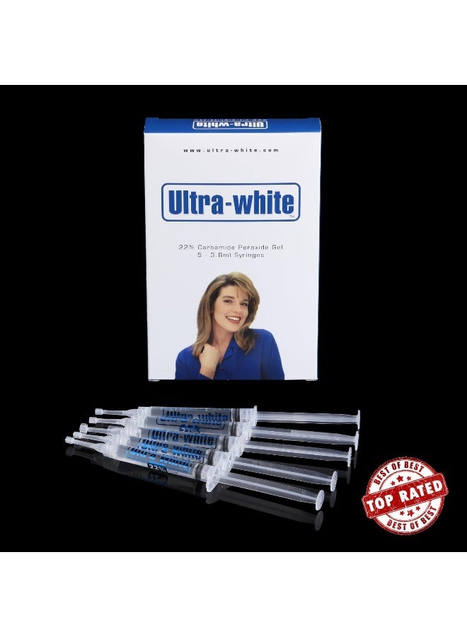 Ultra White جل تبييض الأسنان ألترا وايت 22% - 5 أنابيب كبيرة 3.8 مل - Image 4