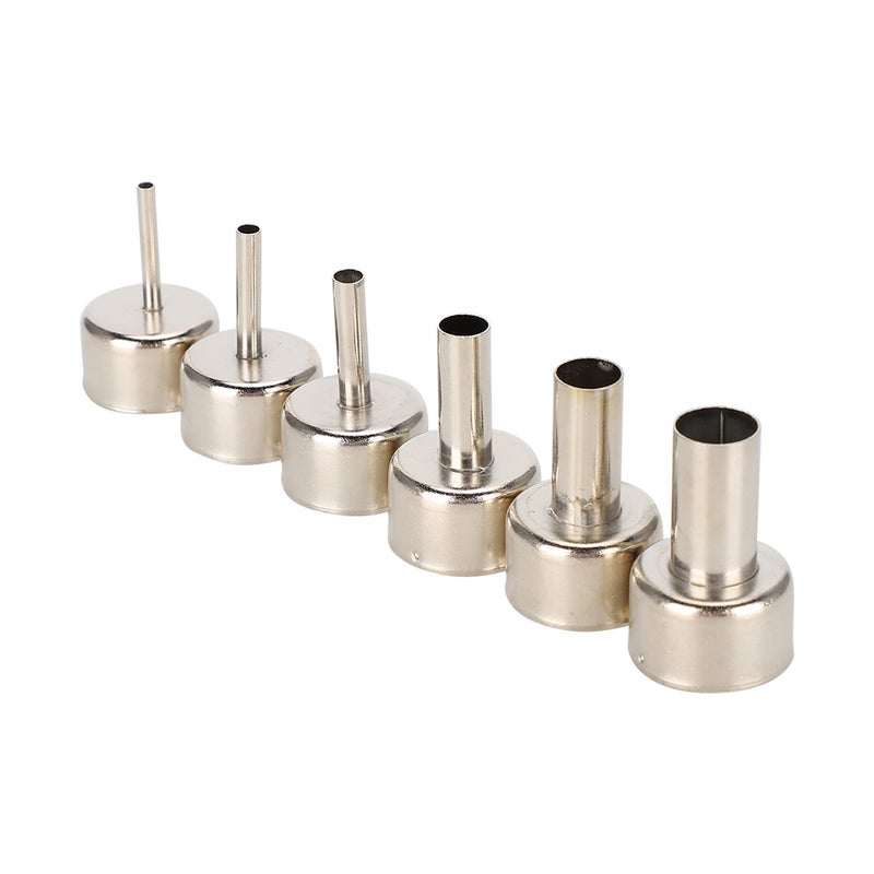6pcs Hot Air Gun Nozzle 858 Heat Gun SMD Rework Station Accessory 3/4/5/8/10/12mm - Image 2
