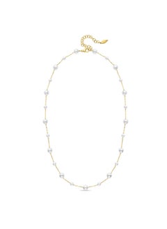 POLICE Opaline Gold-Plated NecklaceLustrous White Pearls for Timeless Elegance  - Image 1