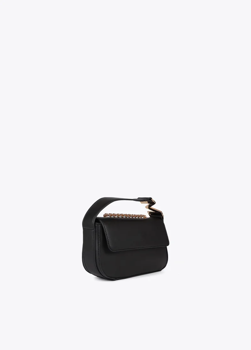 لولا كساديمونت حقيبة كروس بودي جلد صناعي بغطاء وشعار  على المقبض