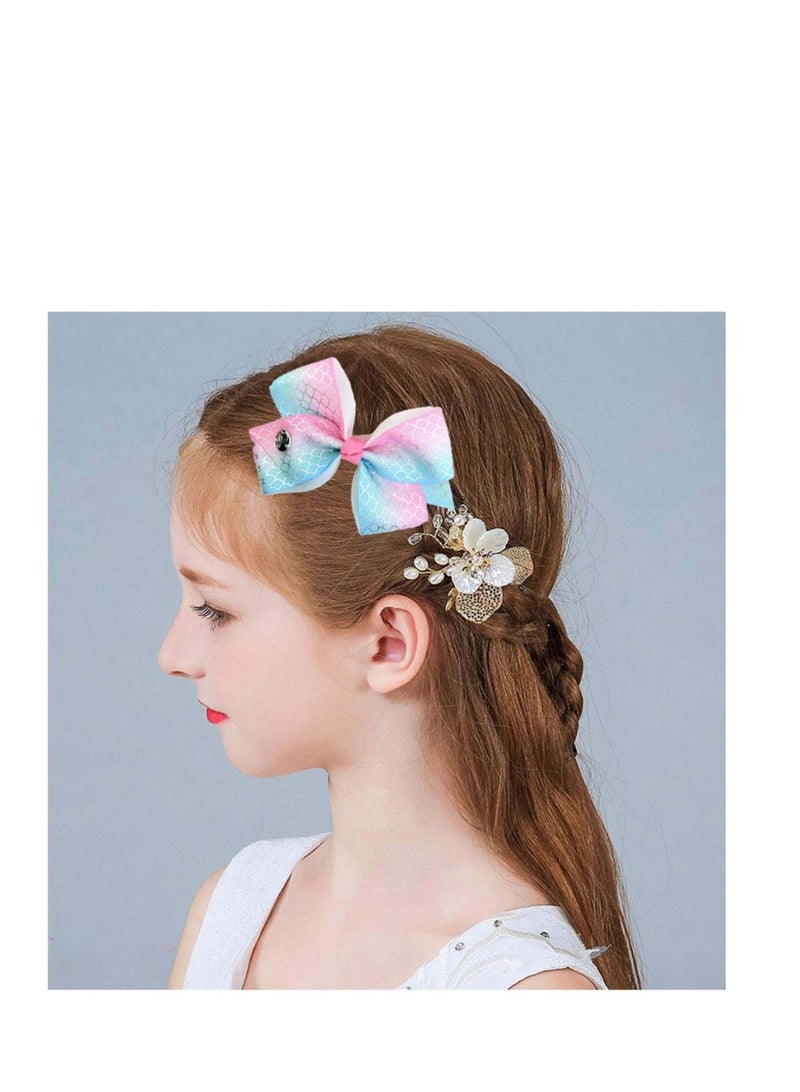 XiuWoo 12 Pcs Bows Hairpins, Unicorn Grosgrain Ribbon Hair Barrettes, Toddler Girls Bow Clips, Suitable for Teens Kids Birthday Gift Holiday Present - Image 2