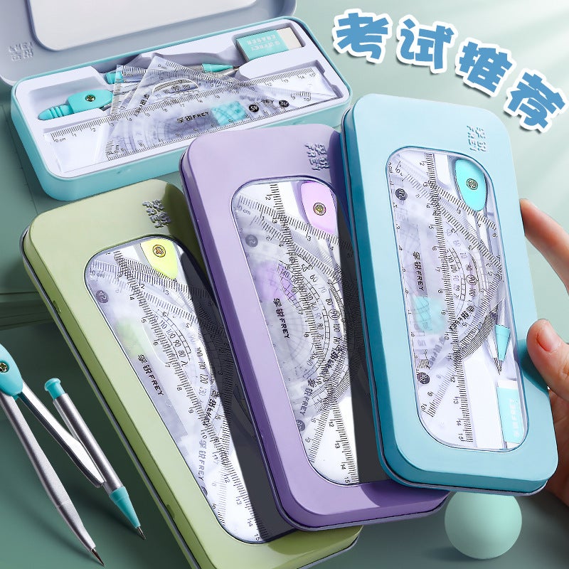 Student-Specific Compasses Ruler 7 Suit Primary School Prizes Gifts School Supplies Stationery Supplies - Image 2