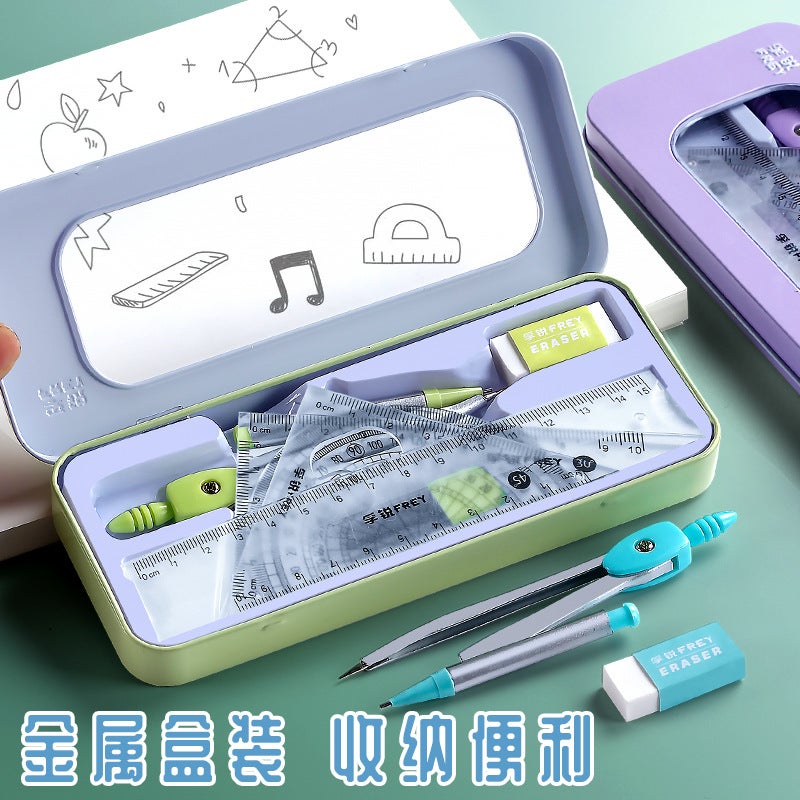 Student-Specific Compasses Ruler 7 Suit Primary School Prizes Gifts School Supplies Stationery Supplies - Image 4